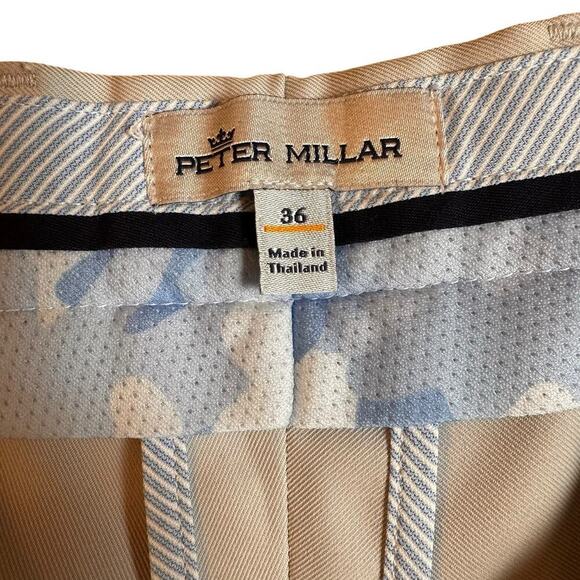 Peter Millar Shorts Mens 36 British Gray Salem Performance Chino Golf Preppy EC - Picture 5 of 16